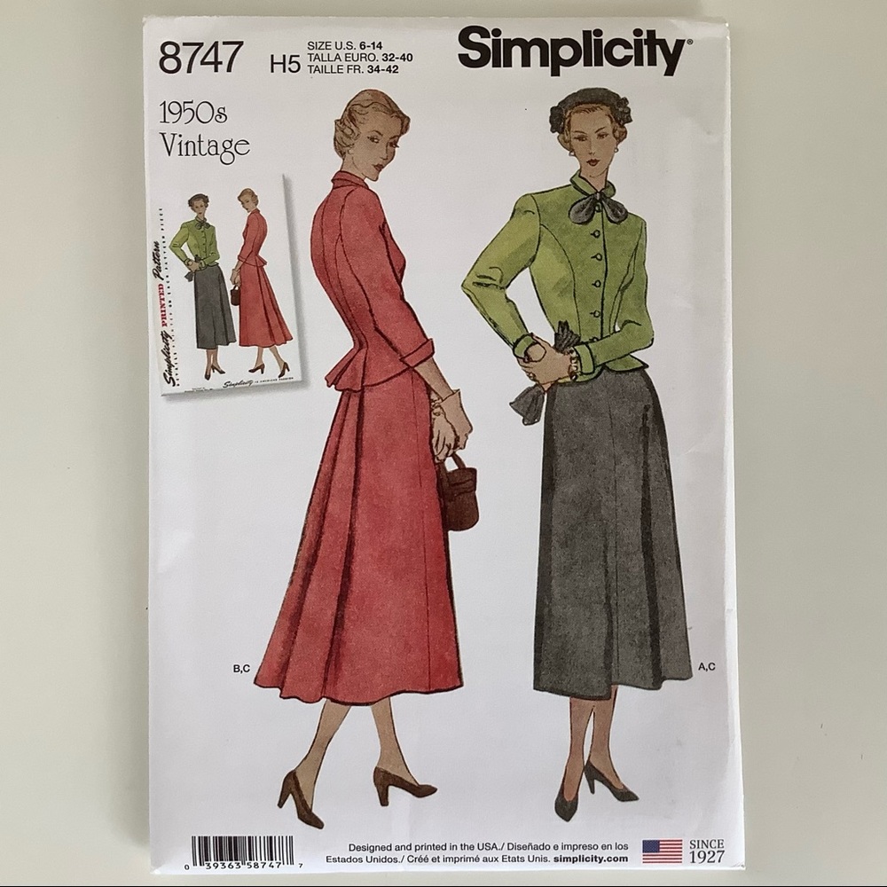 Simplicity 8747 Sewing Pattern